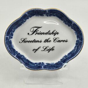 Friendship Sweetens The Cares Of Life Porcelain Trinket Dish By Mottahedeh Winte